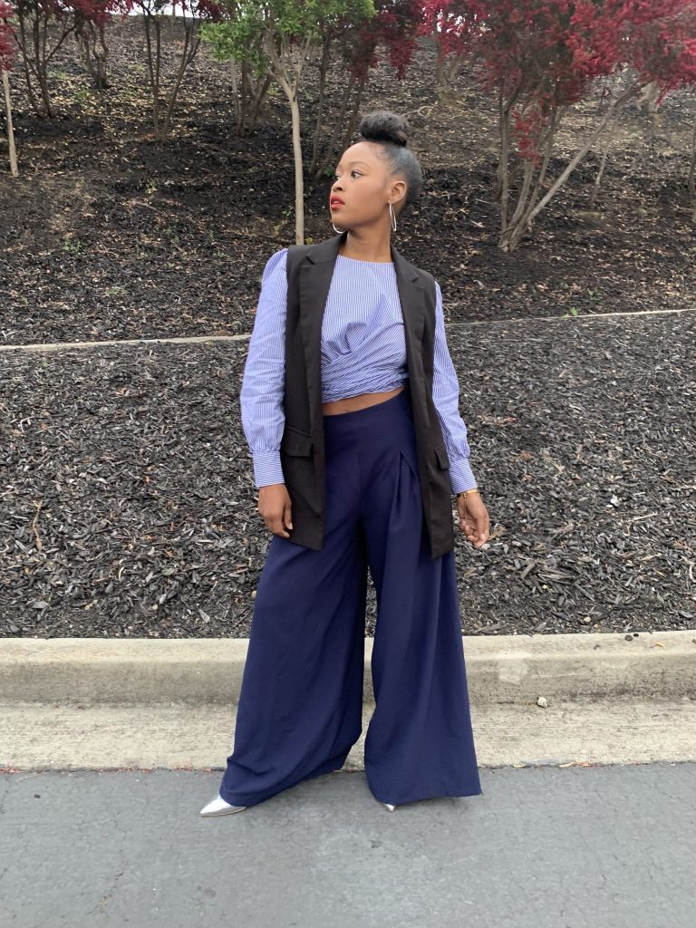 She Balls​, Until Its Gone! The Dave Ramsey Budgeting System + Outfit inspiration. Wearing Zara womens top, Zara vest, Zara bag, Zara vest and wide leg trouser.