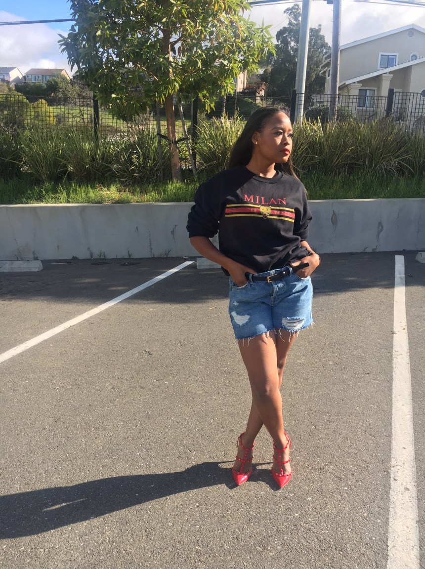 Topshop denim Ashley shorts