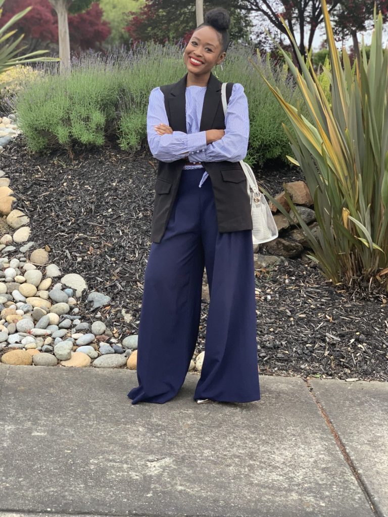 She Balls​, Until Its Gone! The Dave Ramsey Budgeting System + Outfit inspiration. Wearing Zara womens top, Zara vest, Zara bag, Zara vest and wide leg trouser.
